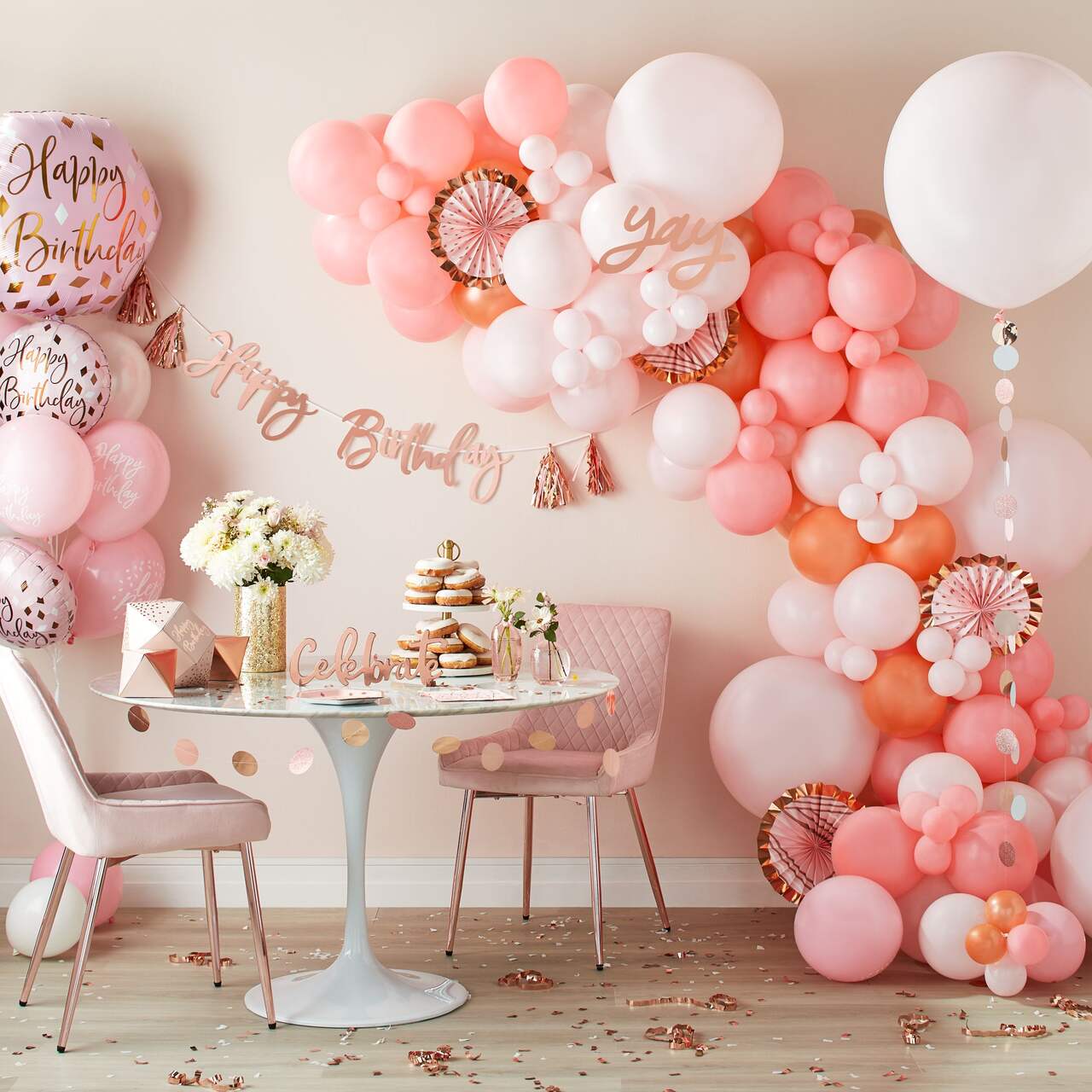 Round Pearl Latex Balloon Garland Arch Kit