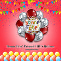 Bonne Fete! French Happy Birthday Balloon Bouquet with Latex Balloons 10-pk