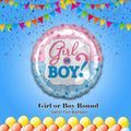 Girl or Boy? Round Satin Foil Balloon 18-in