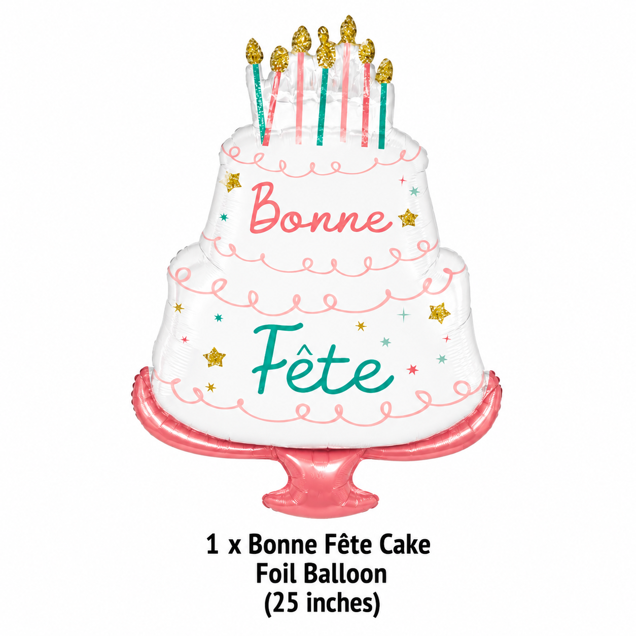 Happy Cake Day Happy Birthday Birthday Cake Satin Foil Balloon 28-in