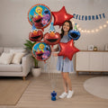 Sesame Street Happy Birthday Star/Round Satin Foil Balloon Bouquet 5-pk