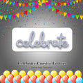 Celebrate Cursive Letters Satin Foil Balloon 59x20-in