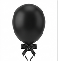 Black Latex Helium Balloon - 12 Inch Single