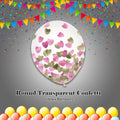 Round Transparent Confetti Latex Balloons 12-in
