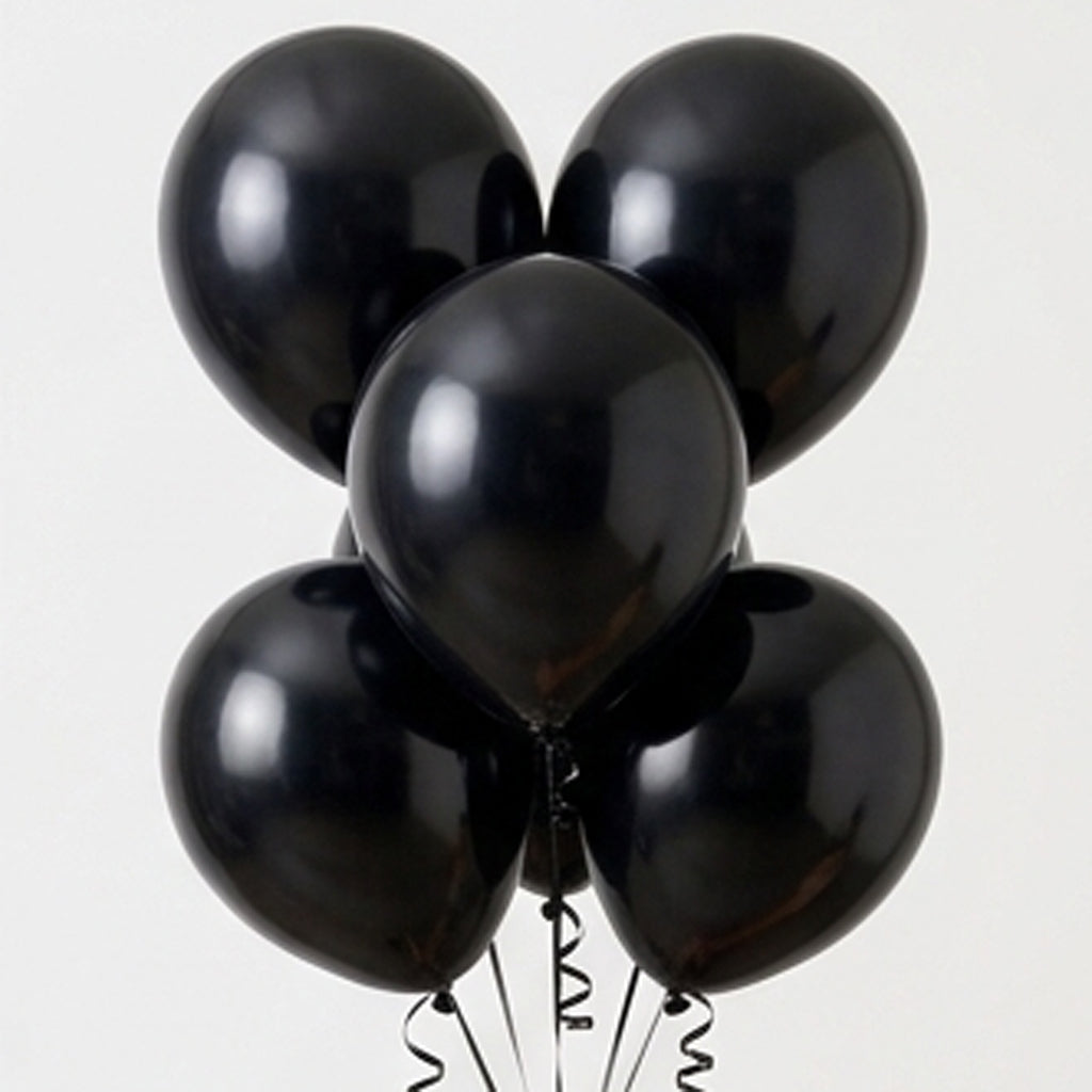 Starter Custom Helium Balloon Bouquet Set (5 Pieces) - Gold, Rose Gold, Black, Blue, Pink