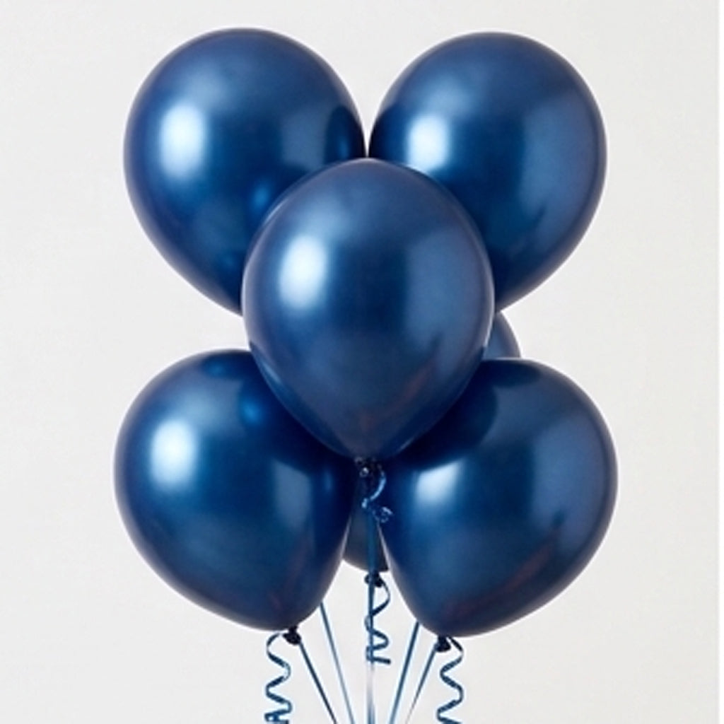 Starter Custom Helium Balloon Bouquet Set (5 Pieces) - Gold, Rose Gold, Black, Blue, Pink