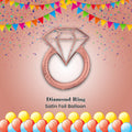 Diamond Ring Satin Foil Balloon 30-in