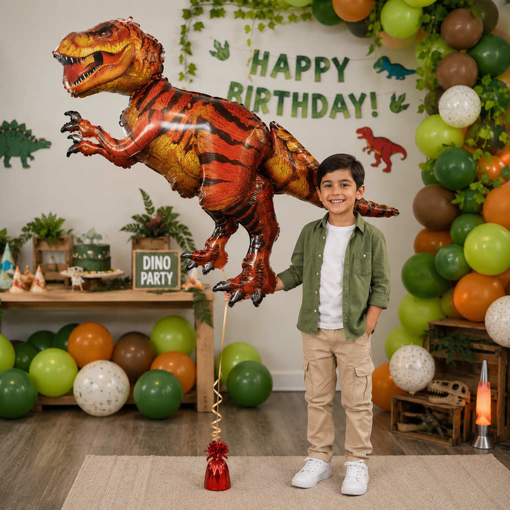 Jurassic World T-Rex Dinosaur Satin Giant Gliding Air-Walker Foil Balloon 68-in