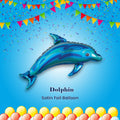 Dolphin Satin Foil Balloon 26-in