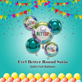 Feel Better Round Satin Foil Balloon Bouquet 5-pk
