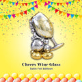 Cheers Wine Glass Satin Foil Balloon 51-in