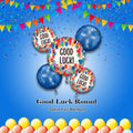Good Luck Round Satin Foil Balloon Bouquet 5-pk