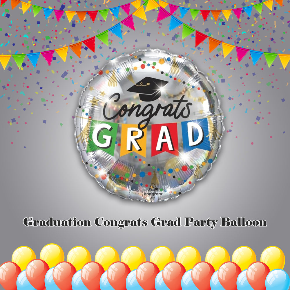 Graduation Congrats Grad Party Balloon 18-in