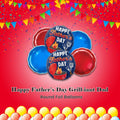 Happy Father’s Day Grill-iant Dad Balloon Bouquet with Round Foil Balloons 6-pk