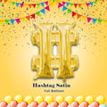 Hashtag Satin Foil Balloon 11x13-in
