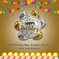 Happy Birthday Polka Dot Jumbo Balloon Bouquet with Pearl Latex Balloons 7-pk