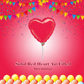 Solid Red Heart Air-Filled Mini Balloon