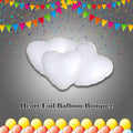 Heart Foil Balloon Bouquet 4-pk