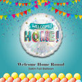 Welcome Home Round Satin Foil Balloon 18-in