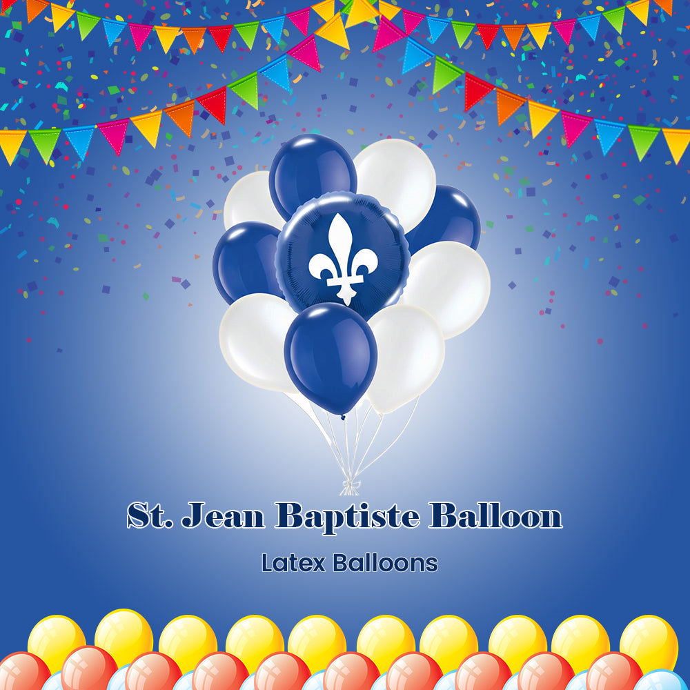St. Jean Baptiste Balloon Bouquet with Latex Balloons 10-pk