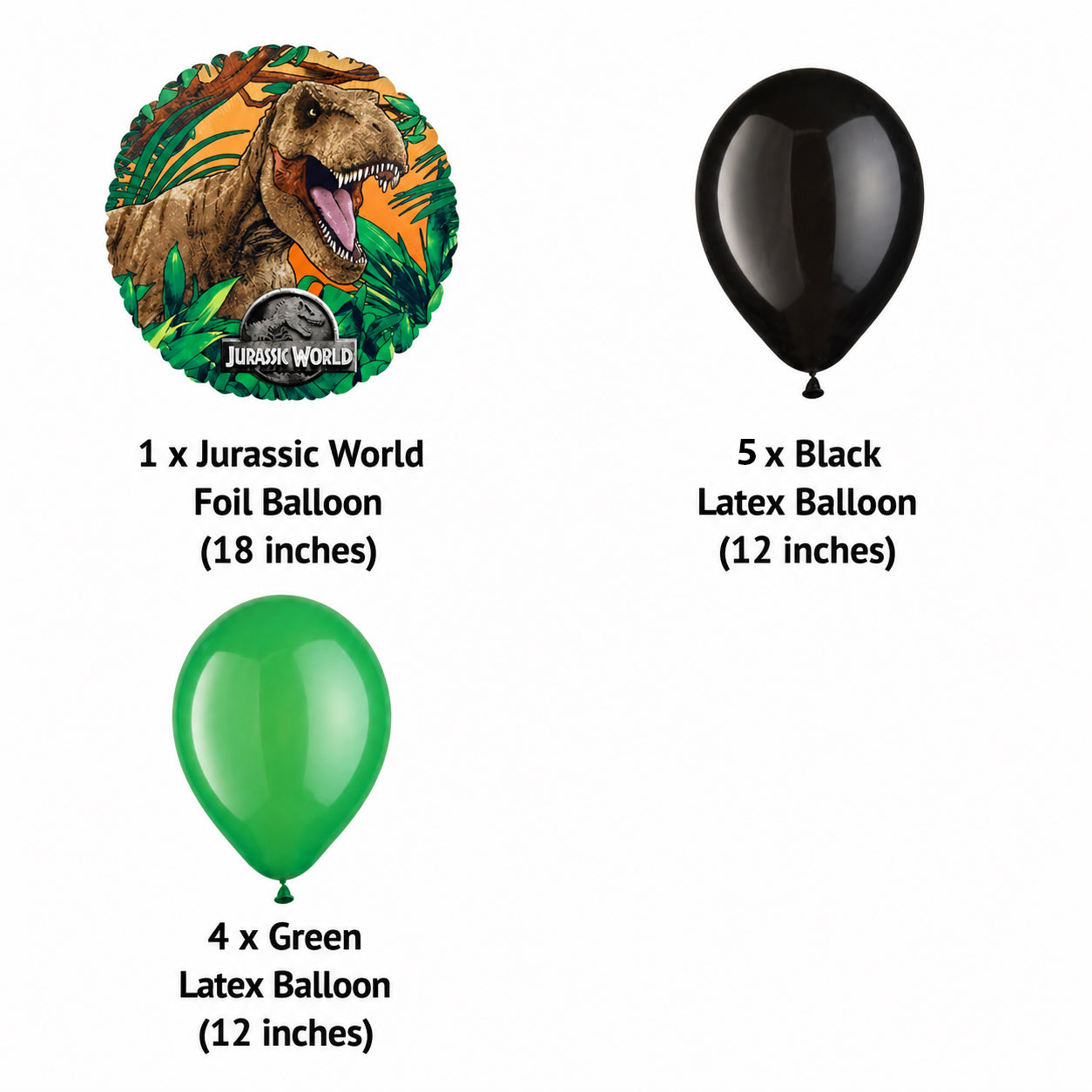 Jurassic World Balloon Bouquet with Latex Balloons 10-pk