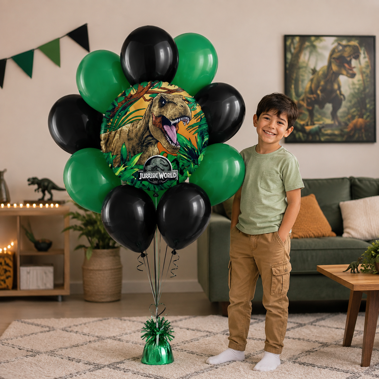 Jurassic World Balloon Bouquet with Latex Balloons 10-pk