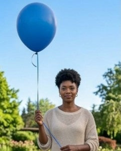 Blue Latex Helium Balloon - 12 Inch Single