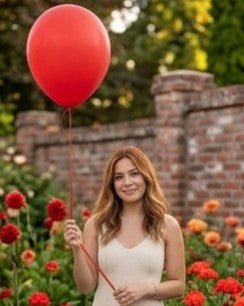 Red Latex Helium Balloon - 12 Inch Single
