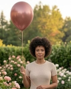 Classic Rose Gold Latex Helium Balloon - 12 Inch Single