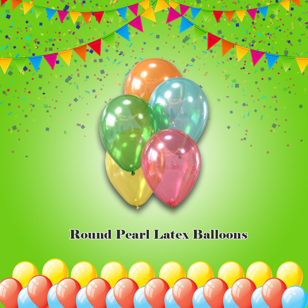 Round Pearl Latex Balloons 11-in 15-pk