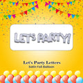 Let's Party Letters Satin Foil Balloon 54x9-in