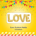 Love Letters Satin Foil Balloon 25x9-in