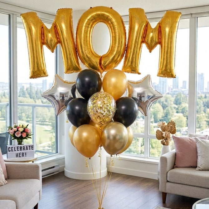 MOM: Custom Letter Balloon Set