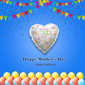 Happy Mother's Day Daisy Chain Heart Balloon 18-in