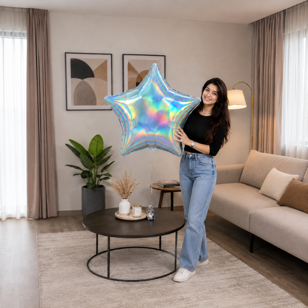 Star Satin Foil Balloon 22-in