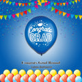 Congrats Grad Round Latex Balloons 12-in 15-pk