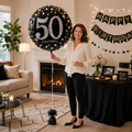 Sparkling Celebration 50 Round Satin Foil Balloon 18-in