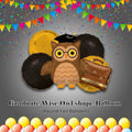 Graduate Wise Owl Supershape Balloon Bouquet with Round Foil Balloons 5-pk