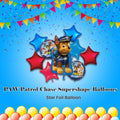 PAW Patrol Chase Supershape Balloon Bouquet with Star Foil Balloons 9-pk