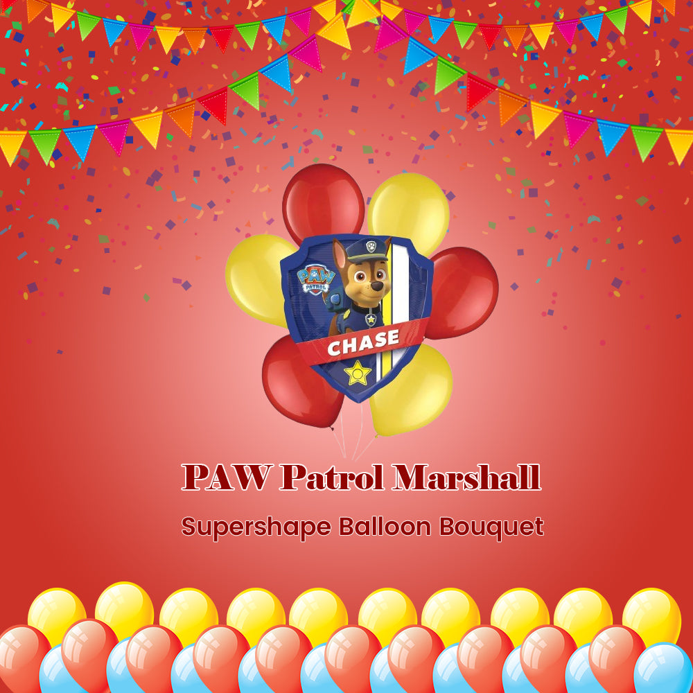 PAW Patrol Marshall Supershape Balloon Bouquet with Latex Balloons 7-pk