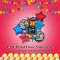 PAW Patrol Chase Supershape Balloon Bouquet with Star Foil Balloons 7-pk
