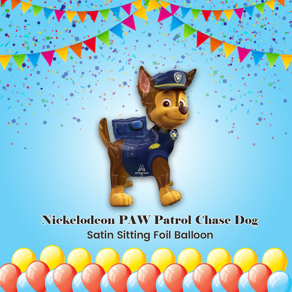 Nickelodeon PAW Patrol Chase Dog Satin Sitting Foil Balloon 24-in