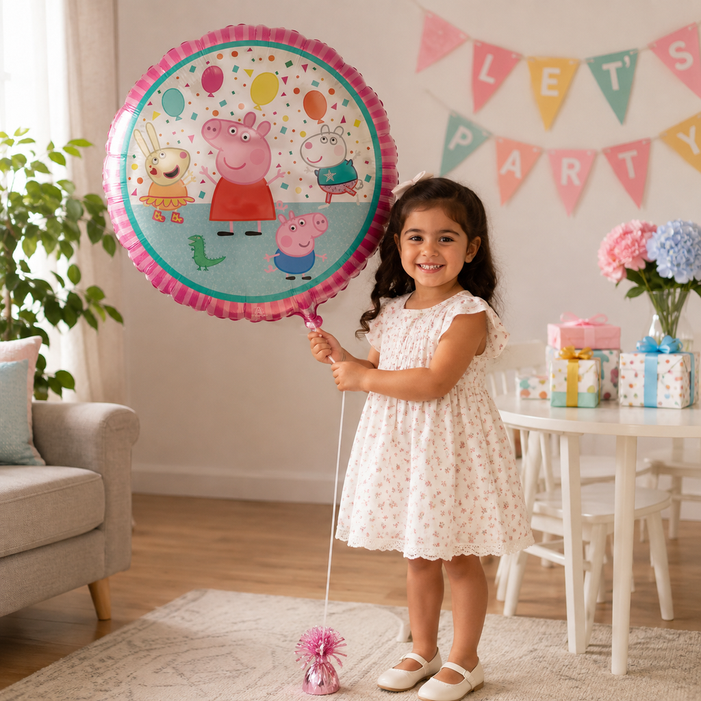Nickelodeon Peppa Pig Round Satin Foil Balloon 17-in