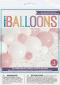 Round Latex Balloon Table Runner Garland Kit with Confetti 5x9-in 40-pk