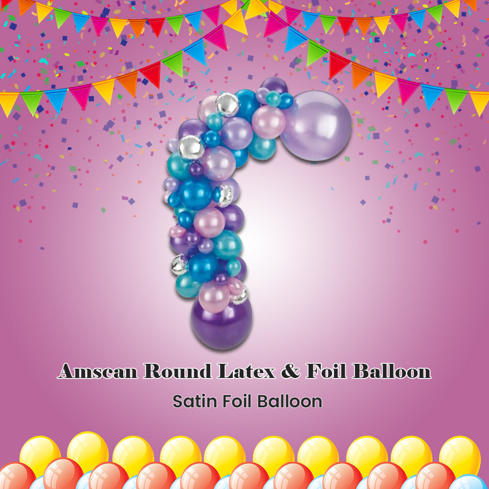 Amscan Round Latex & Foil Balloon Garland Arch Kit