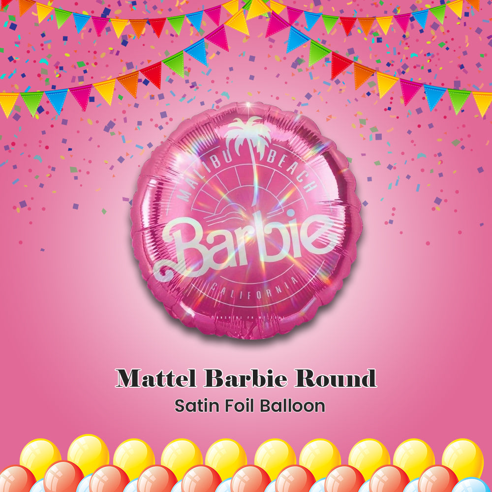 Mattel Barbie Round Satin Foil Balloon 18-in