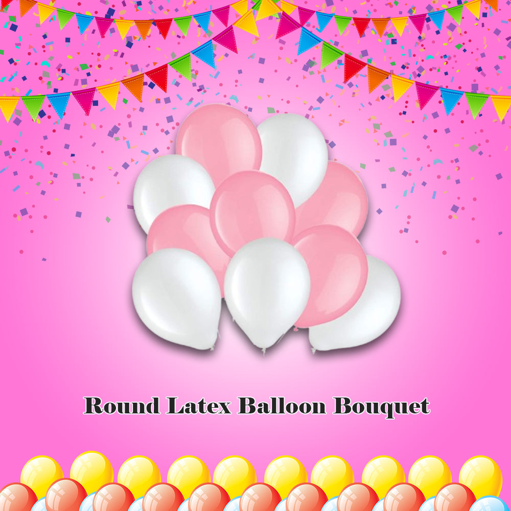 Round Latex Balloon Bouquet 10-pk