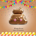 Poop Icon Satin Foil Balloon 25-in