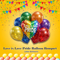 Love is Love Pride Balloon Bouquet with Latex Balloons 7-pk