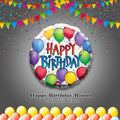 Happy Birthday Round Satin Foil Balloon 17-in